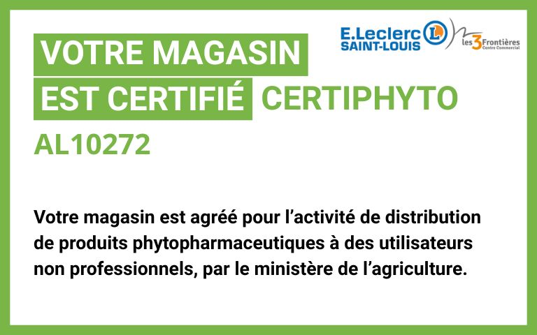 Certification produits phytosanitaires 2026 E.Leclerc Saint-Louis