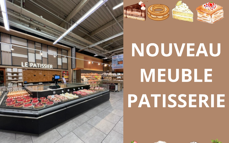 Notre nouveau meuble à patisserie avec plus de choix de gateaux