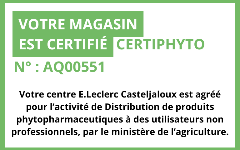 certification certiphyto E.Leclerc Casteljaloux