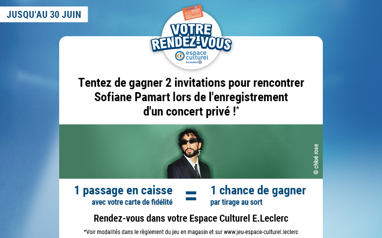 Tentez de gagner 2 invitations pour rencontrer Sofiane Pamart lors de l'enregistrement d'un concert privé !