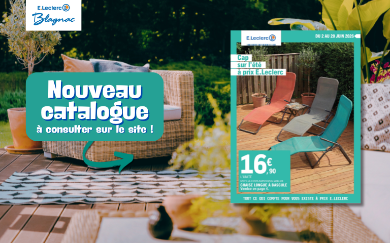 Nouveau catalogue "Cap sur l'été à prix E.Leclerc" du 2 au 20 Juin 2026 à découvrir sur le site !