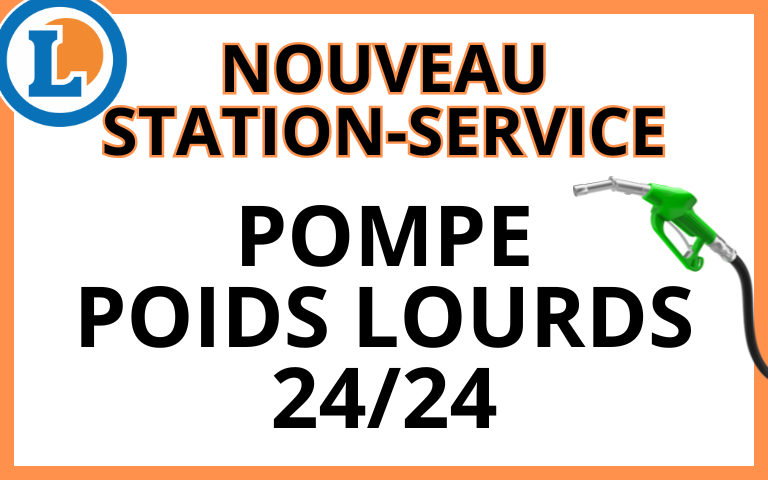 Une pompe poids lourd est disponible dans votre station-service en 24/24.