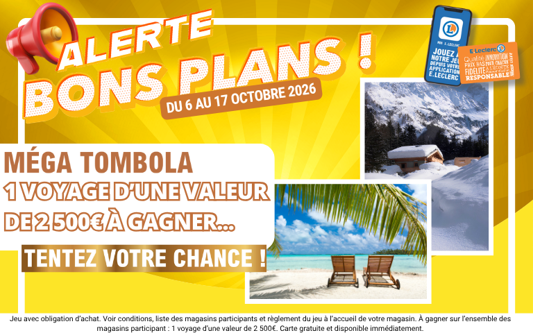 À GAGNER : 1 voyage d'une valeur de 2 500 € !