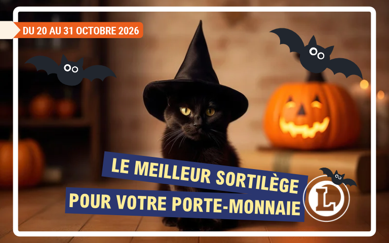 Du 20 au 31 octobre, découvrez nos offres spéciales Halloween en magasin. 